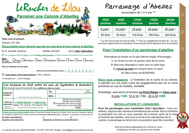 Parrainage de 4000 Abeilles